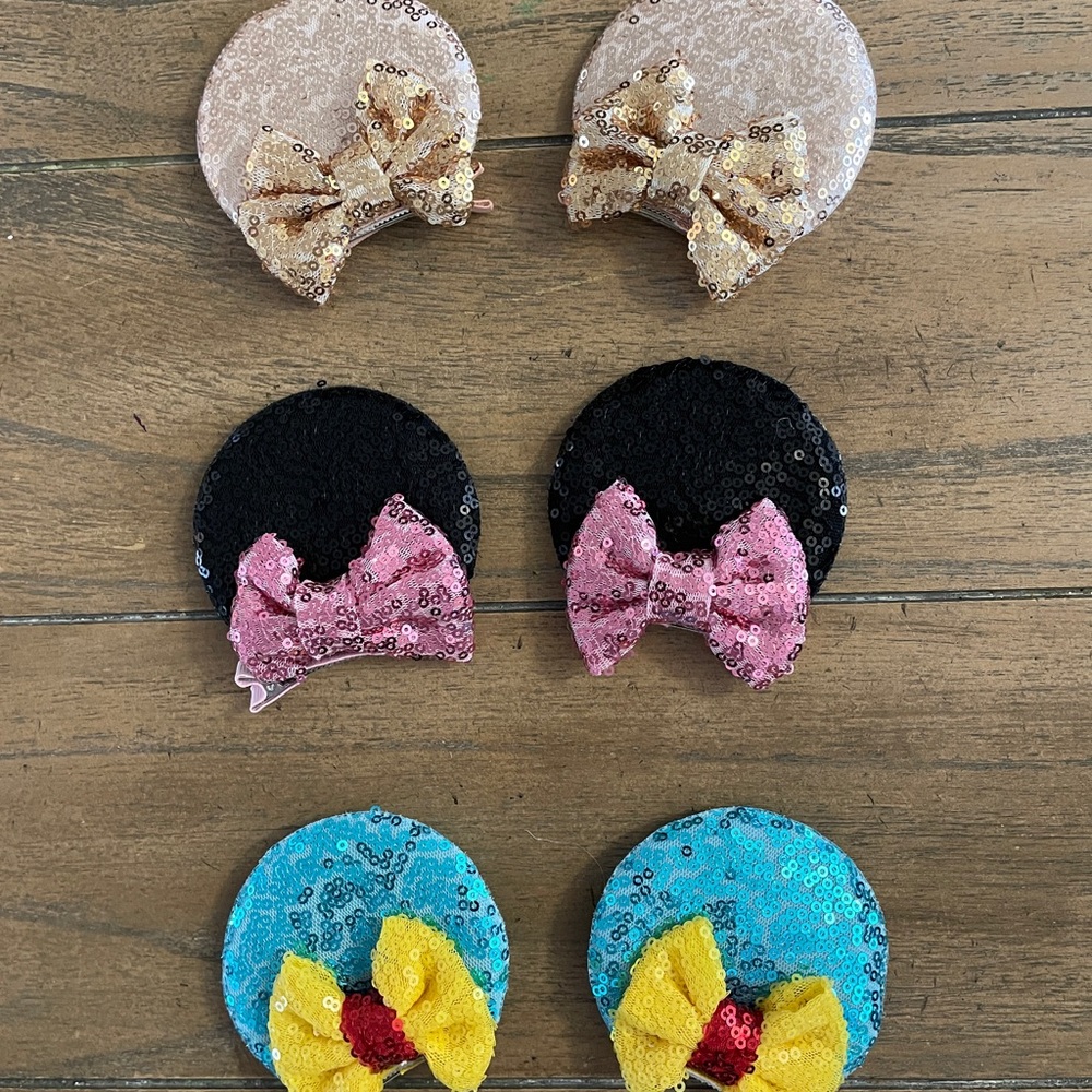 Sequin Disney Mouse Hair Clip Ears